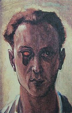 Автопортрет с вырванным глазом, 1931 год
