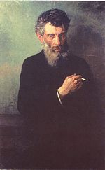 Портрет скульптора Л.Е. Егорова, х/м, 1888.  Автор Д.М. Синоди-Попов