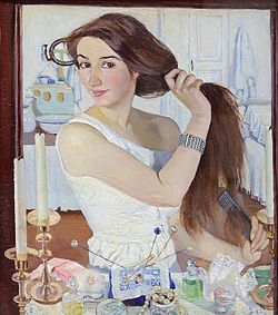 Автопортрет («За туалетом») (1909)