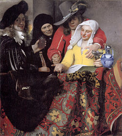 «Сводница» (1656). Считается, что персонаж, стоящий слева — автопортрет.